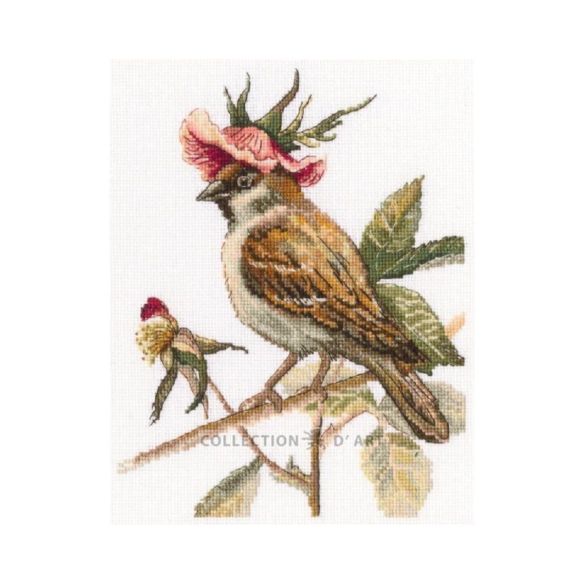 RTO Kreativset RTO Kreuzstich Set "Blumenhut", Zählmuster, 17x21,5cm, (embroidery kit by Marussia)