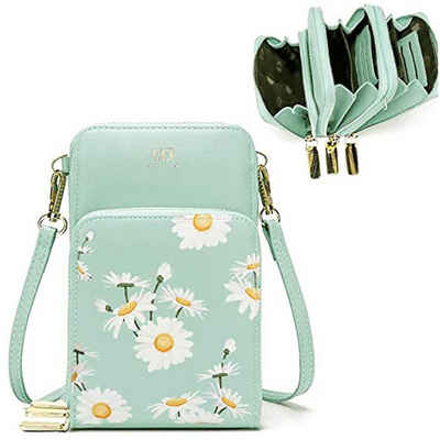 BEARSU Brieftasche »kleine crossbody tasche handy - tasche brieftasche mit credit card slots für frauen Gänseblümchen« (1-tlg)