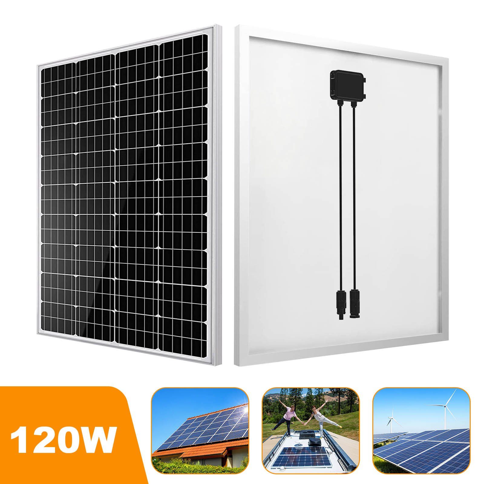 GLIESE Solarmodul 120W 12V Photovoltaik-Panel, monokristallines Solar-PV-Panel, (1-St)