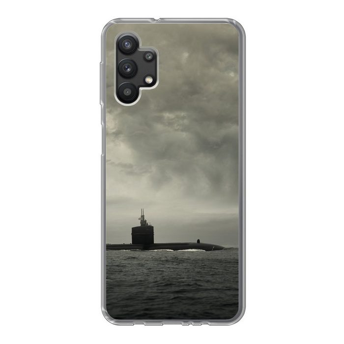 MuchoWow Handyhülle Ein U-Boot taucht im Pazifischen Ozean auf Handyhülle Samsung Galaxy A32 5G Smartphone-Bumper Print Handy