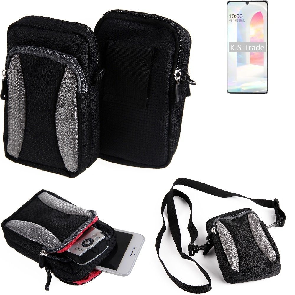 K-S-Trade Handyhülle für LG Electronics Velvet, Holster Schutz Hülle Handy Hülle Gürteltasche Umhängetasche mit
