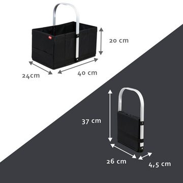 achilles Einkaufskorb Handle-Box Einkaufs-Korb mit Aluminium Griff Faltbarer Shopper