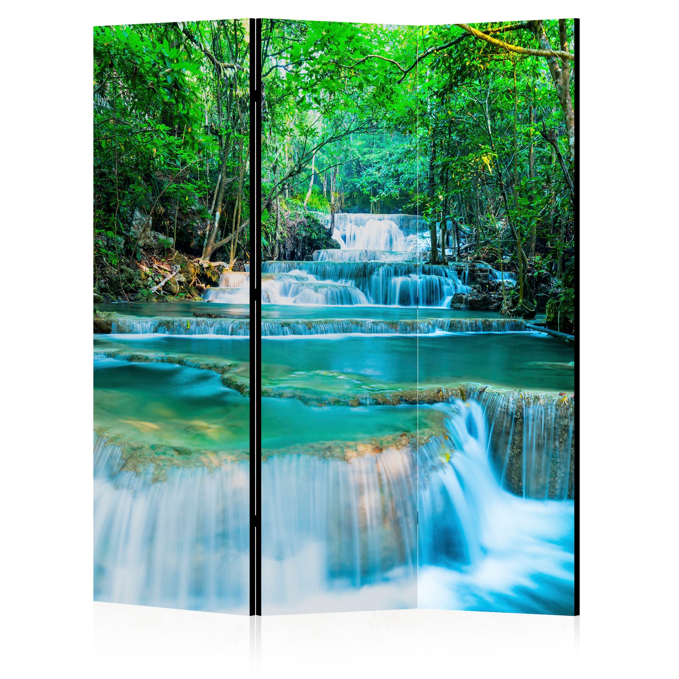 LUMASOUL Paravent doppelseitiger - Paravent Перегородки Innen - Natur Motiv - 135x172 cm, Eklektisch, Rechteckig, Nach innen, Horizontale Ausrichtung