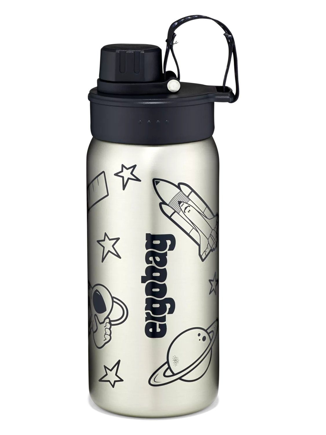 ergobag Trinkflasche Edelstahl Trinkflasche, auslaufsicher und kohlensäuregeeignet