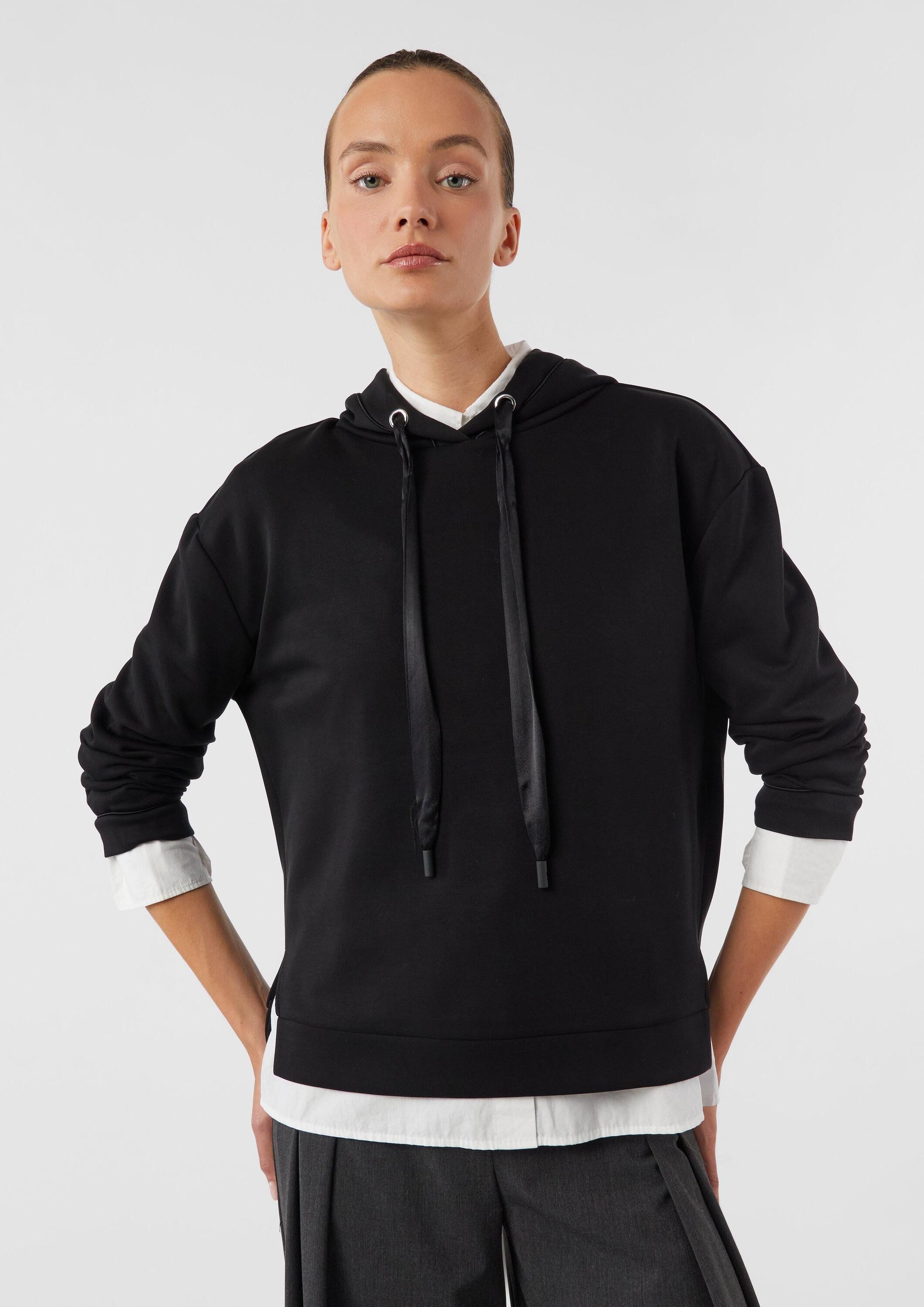 comma Sweatshirt Sweatshirt Weiches Sweatshirt mit Kapuze