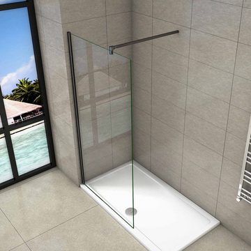 duschspa Duschwand 10mm ESG Nano Glas Walk in Dusche Duschwand Duschtrennwand Glaswand, Einscheibensicherheitsglas, Sicherheitsglas, (Set), Glas, Nano Glas