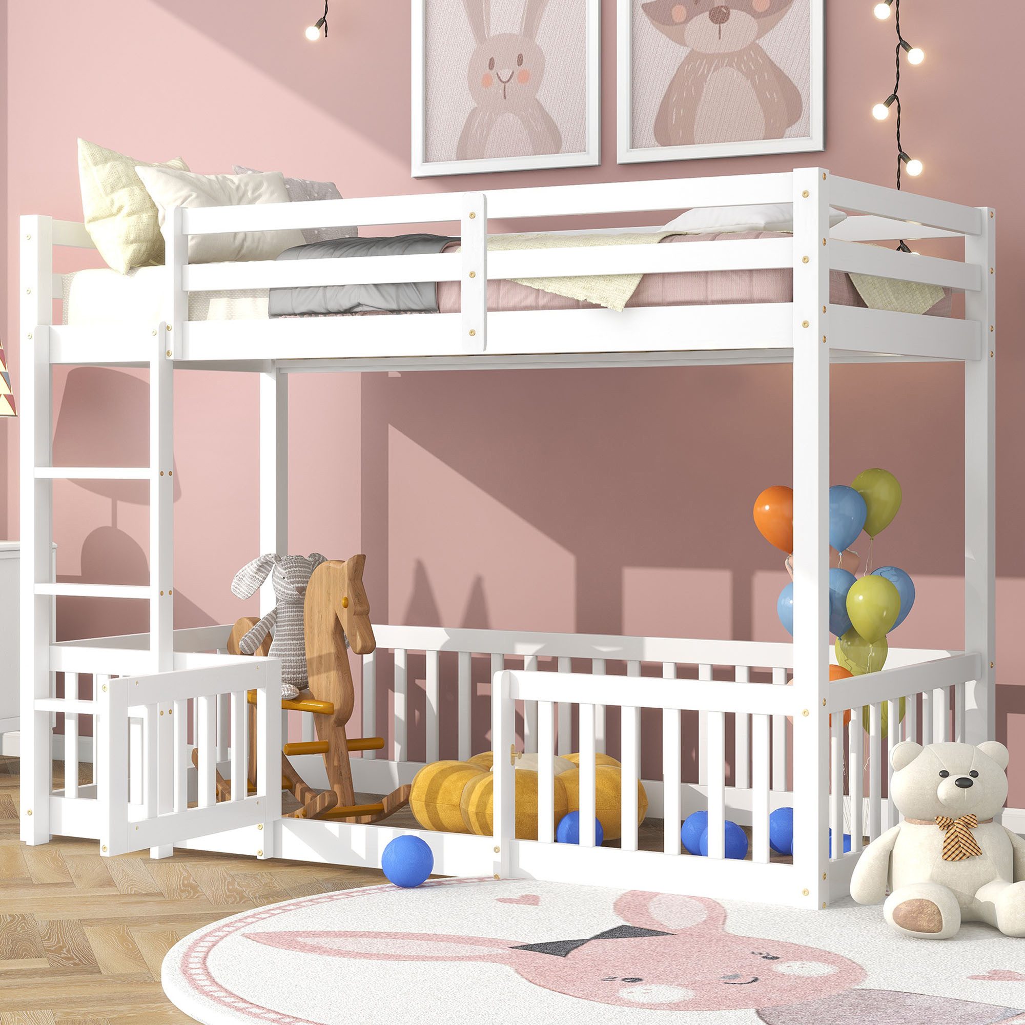 Merax Etagenbett 90x200cm mit Treppe und günstig online kaufen