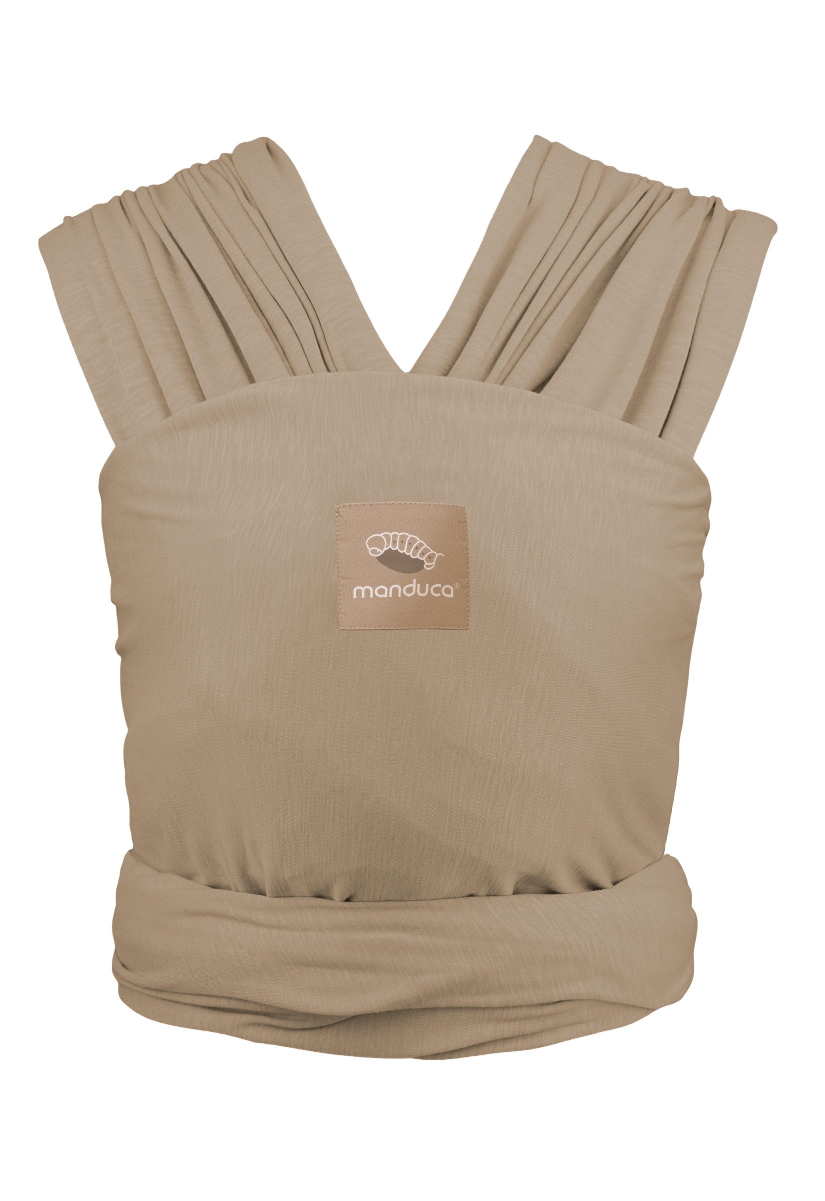 manduca Babytrage manduca Sling - Babytragetuch - Elastische Babytrage, Unterstützt die natürliche M-Position beim Baby. braun