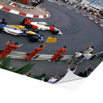 Posterlounge Wandfolie Motorsport Images, Applaus für Ayrton Senna und Nigel Mansell, 1992, Fotografie