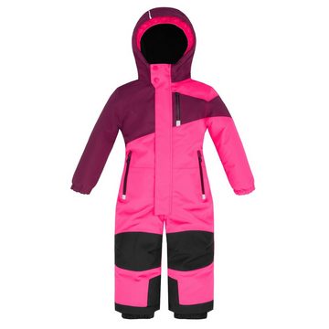 Killtec Schneeoverall Kinder Skioverall Schneeanzug neon pink/orchidee Gr. 92-128 reflektierende Details an Brust, Kapuze und Rücken