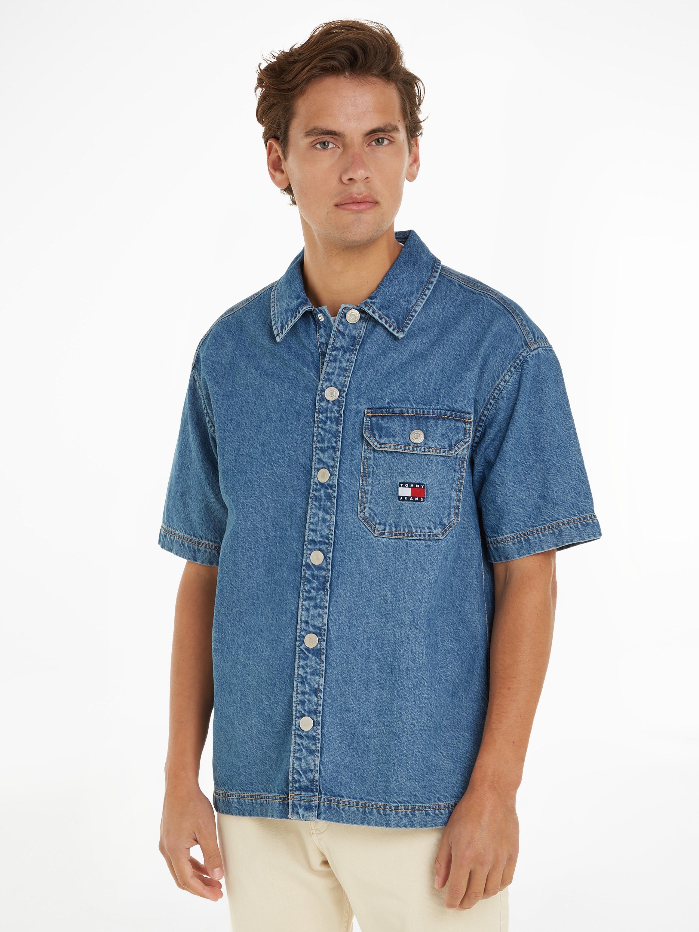 Tommy Jeans Jeanshemd TJM DENIM SS OVERSHIRT