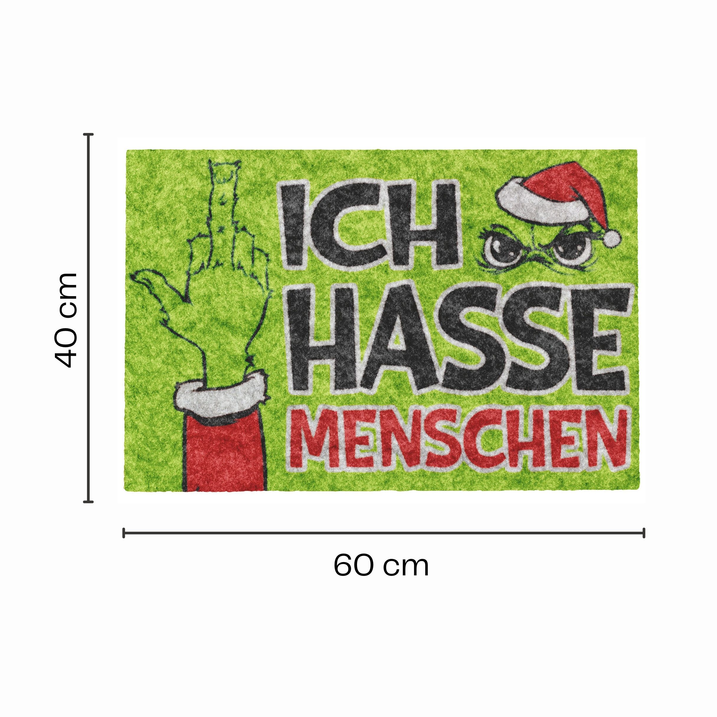 Annastore Fußmatte Fußmatte mit Anti-Weihnachts-Design - Ich hasse Menschen günstig online kaufen