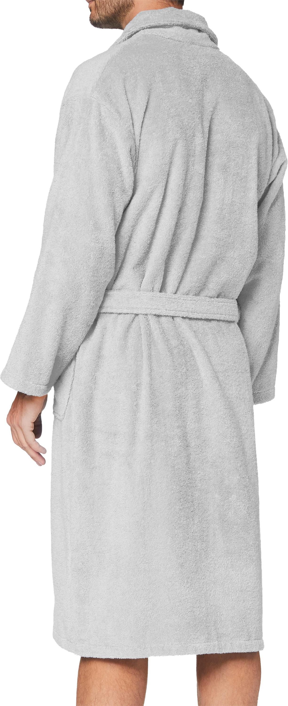 normani Herrenbademantel Herren Premium Bademantel Basic, 122, Baumwolle, Schalkragen, Bindegürtel, Saunamantel aus weicher Baumwolle