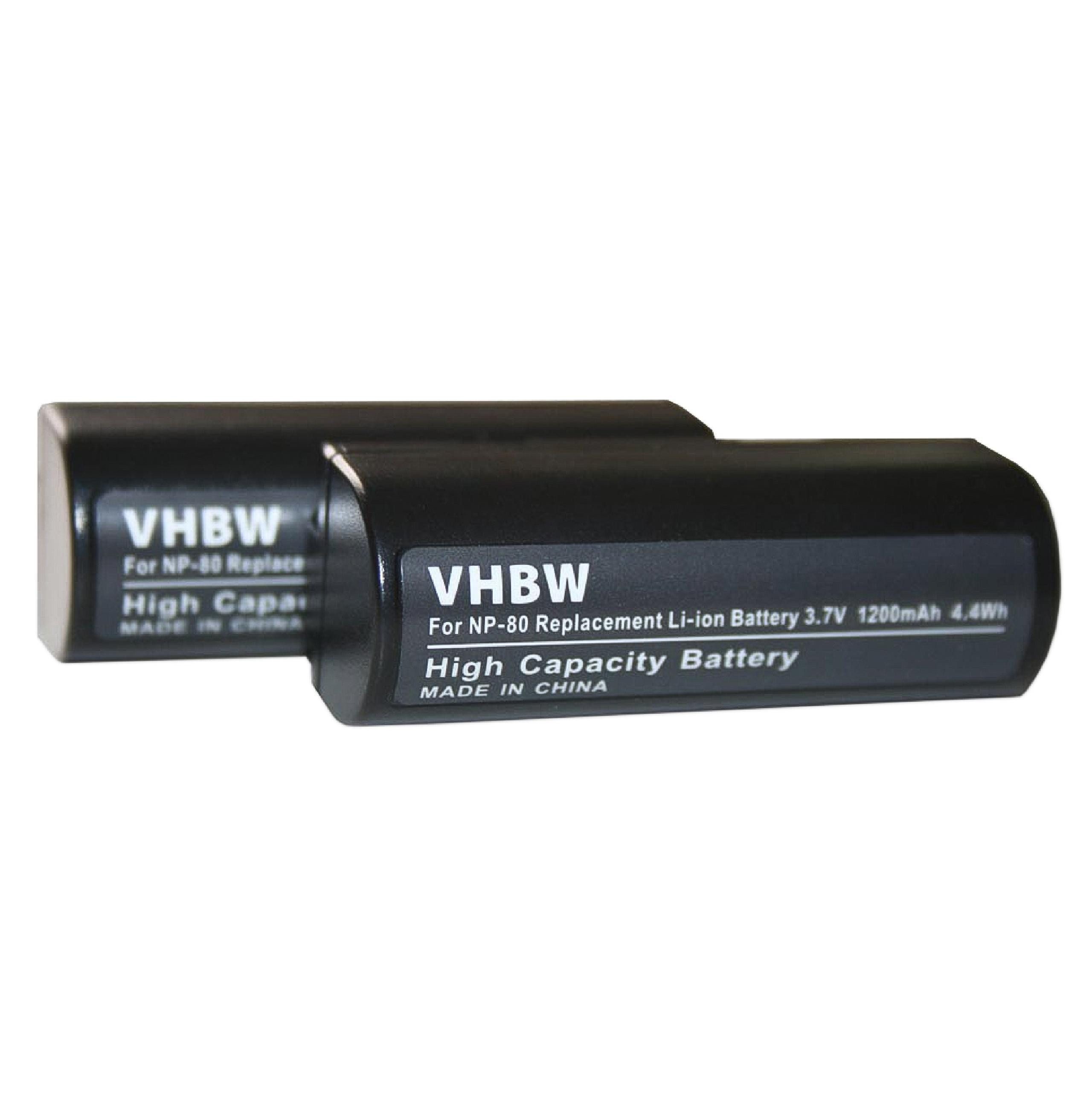 vhbw Ersatz für Leica NP-80 für Kamera-Akku Li-Ion 1800 mAh (3,7 V)