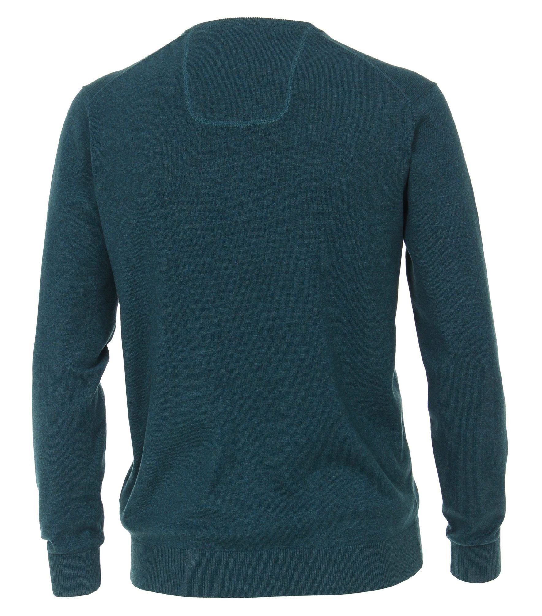 CASAMODA petrol PIMA-Baumwolle Aqua 004430 V-Ausschnitt-Pullover bis (166)