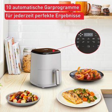 Tefal Heißluftfritteuse EY145A energiesparend Easy Fry Compact, 1300,00 W, Mit 10 automatische Garprogramme, Touchdisplay Antihaftbeschichtung