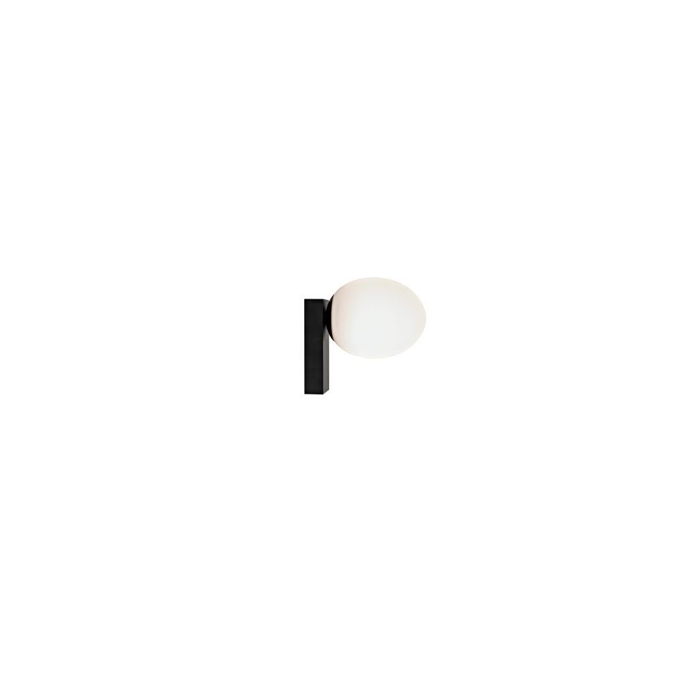 NEVINA, Glas Schwarz Leuchtmittel, Badezimmerleuchte Wandlampe Wandleuchte Licht-Erlebnisse Kleine ohne IP44 Weiß Metall