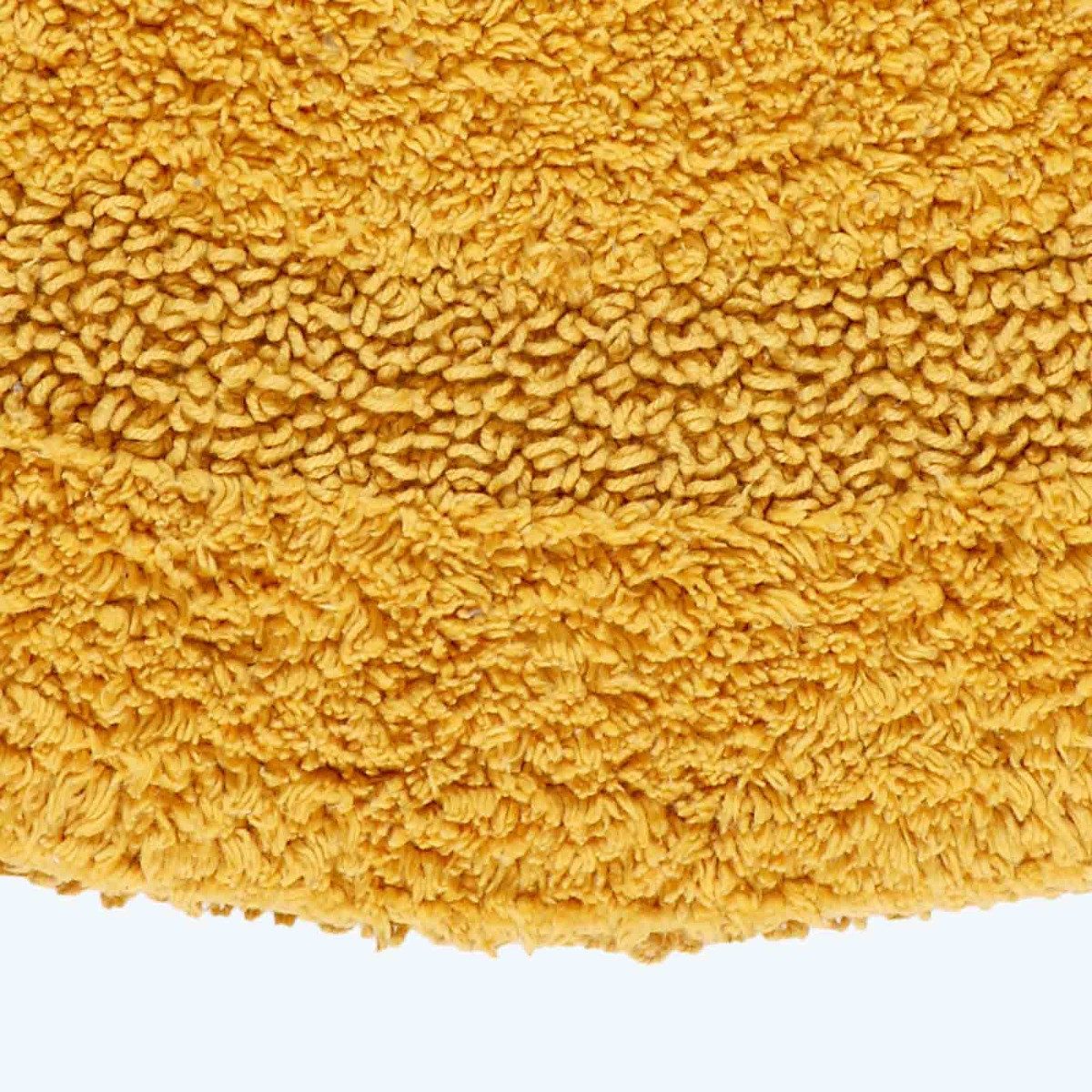 Homescapes Badematte Runde Battematte senfgelb 80 cm aus 100% Baumwolle, Hö günstig online kaufen