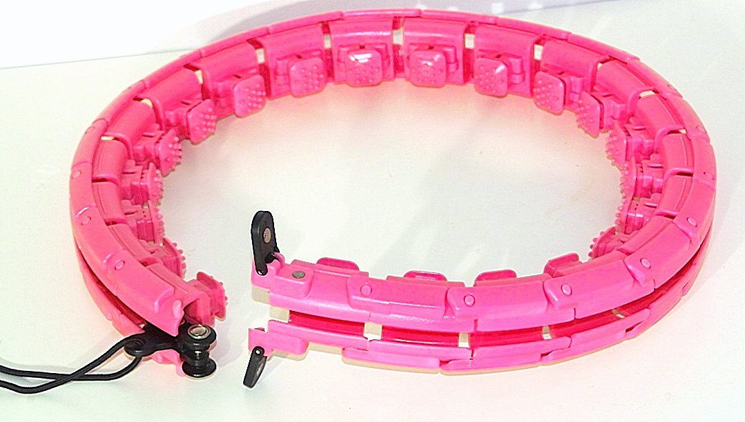 Hula-Hoop-Reifen Pink 120 Smart Fitness Umfang Hula-Hoop-Reifen bis cm Bauchtraining, Design 24tgl. Farbe Rötting