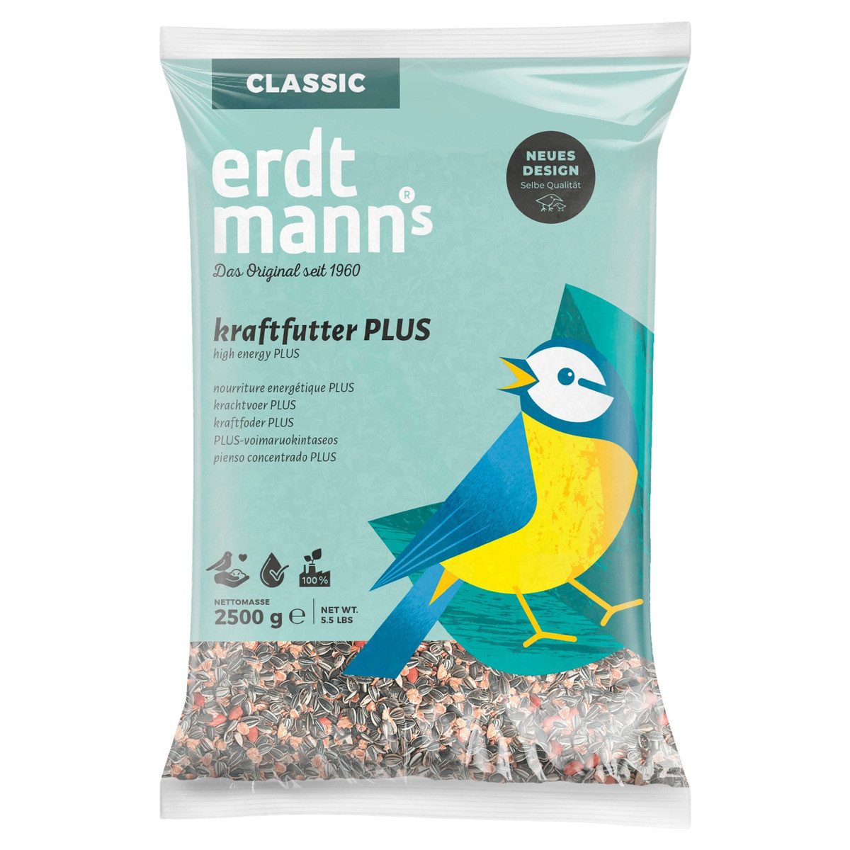 Erdtmann's Kraftfutter PLUS 2,5 kg, für: Vogel