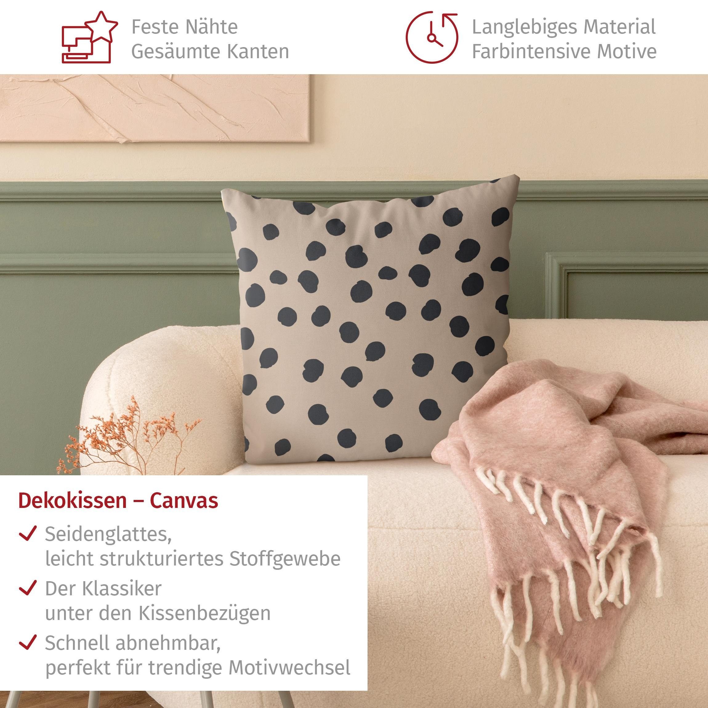 Bilderdepot24 Dekokissen drinnen Kissenhülle/ Sofakissen/ Zierkissen beige Muster Abstrakt, Bezug mit / ohne Füllung Zierkissen Outdoor Sofa Bett