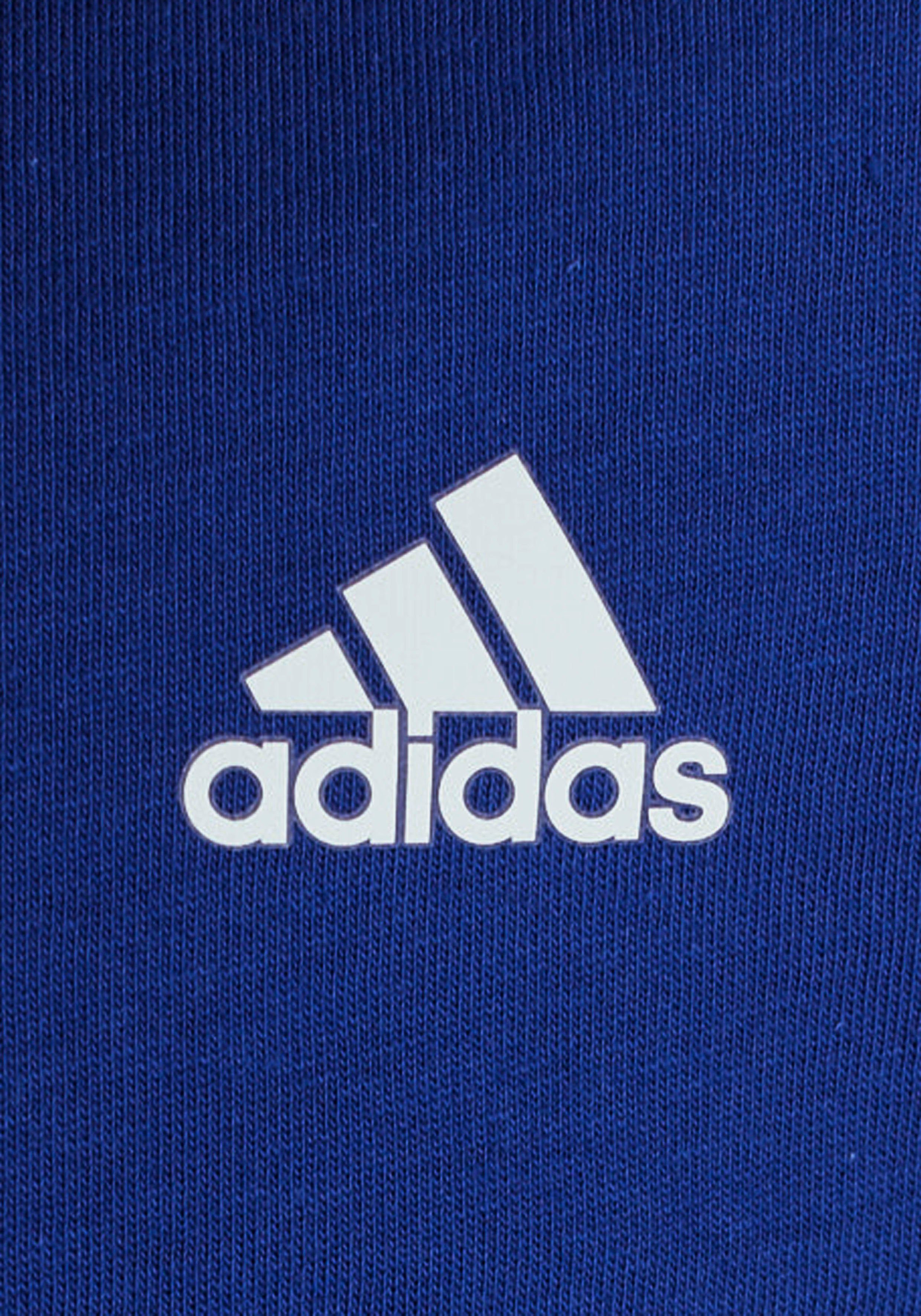 adidas Sportswear COTTON ESSENTIALS LOGO Blue / T-Shirt SMALL Semi Lucid White