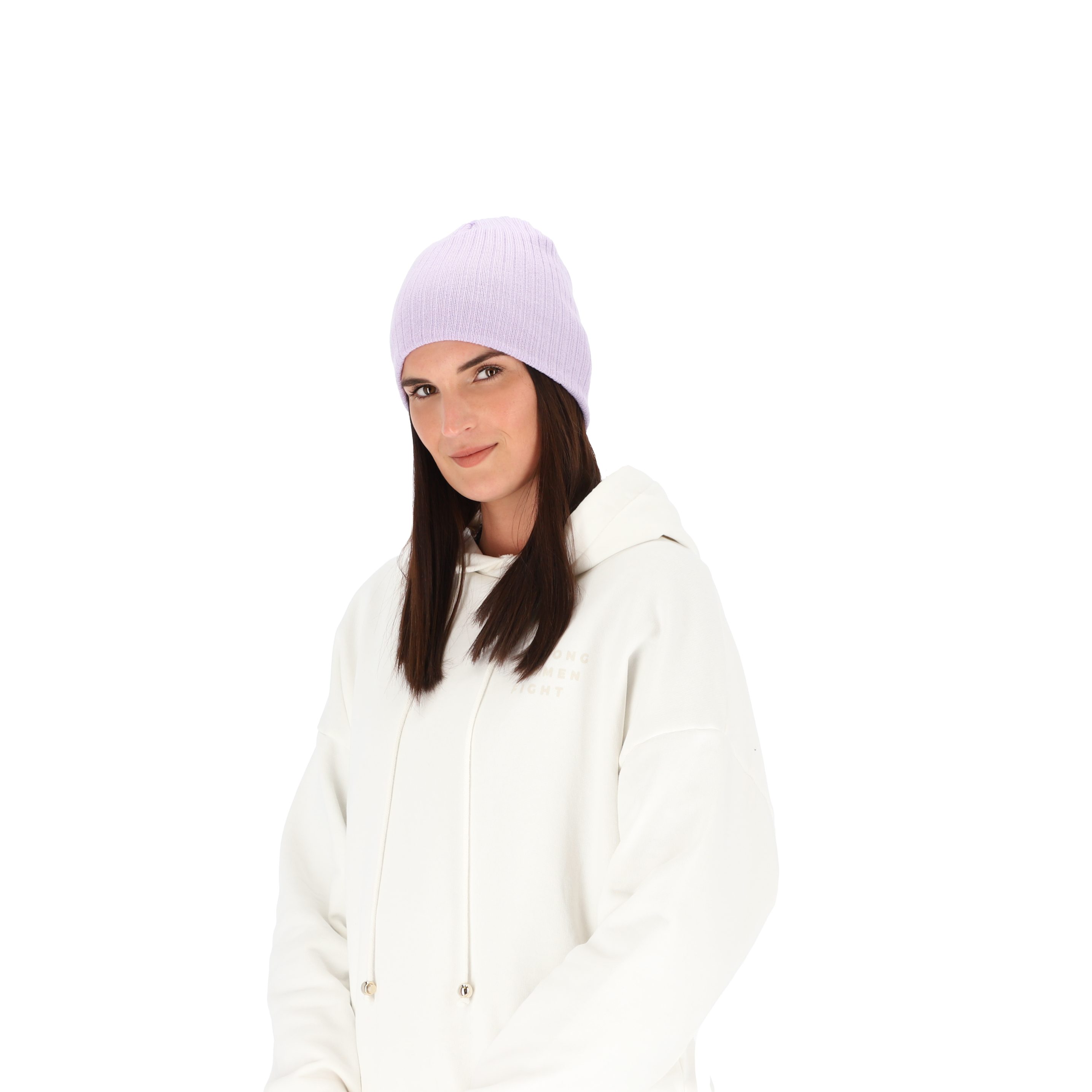 halsüberkopf Accessoires Strickmütze Beanie mit Rippe individuell tragbar!