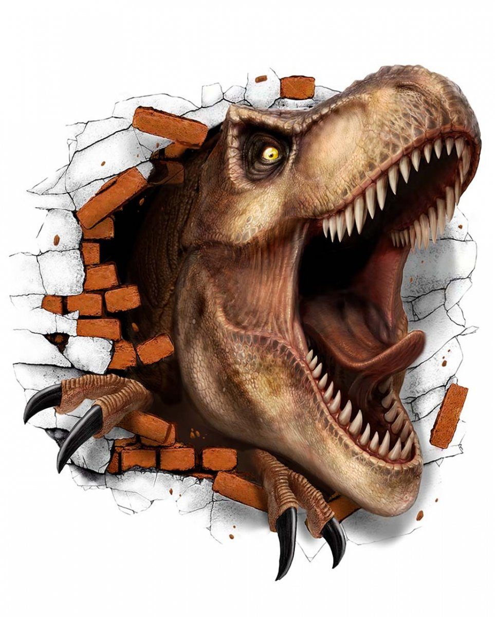 Dinosaurier cm Hängedekoration Deko als Wandtattoo T-Rex 70x80 Horror-Shop