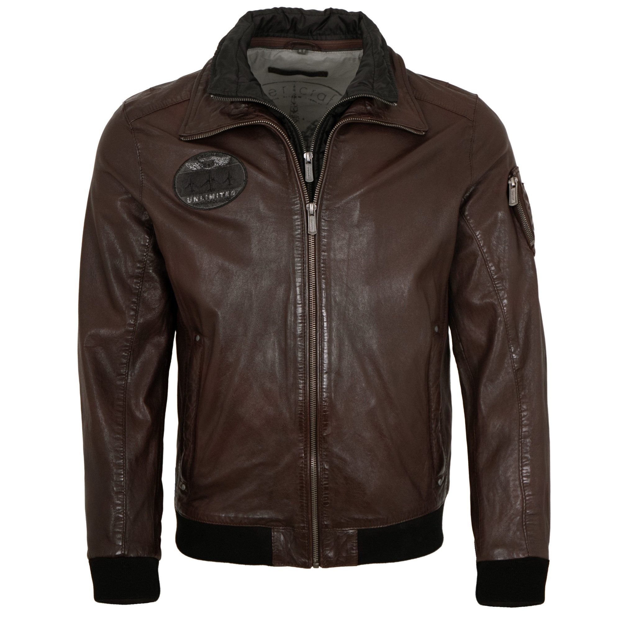 Deercraft Lederjacke DMCris Deercraft - Herren Lederjacke Blouson Lammnappa chestnut