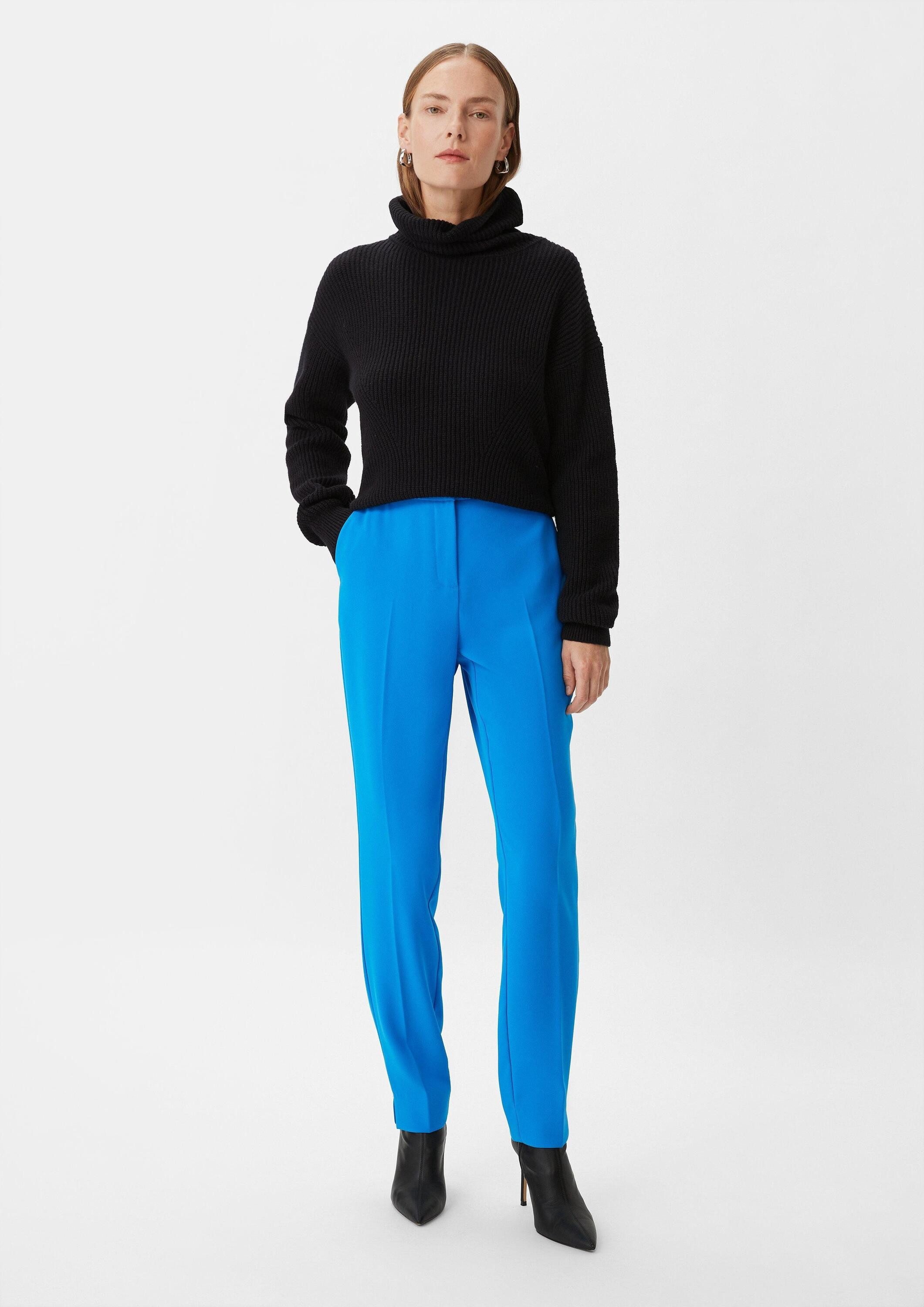 comma 7/8-Hose Hose Regular: Crêpe-Hose mit Bügelfalten günstig online kaufen