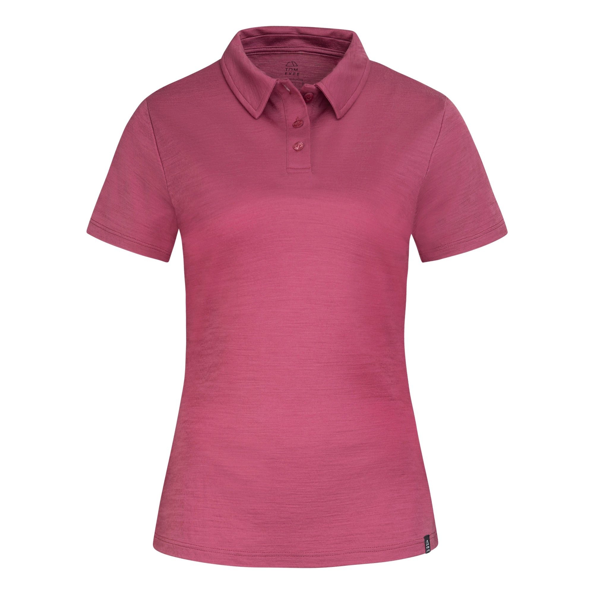 Poloshirt TOM FYFE Merino Poloshirt Damen Slim Fit Brombeere / S