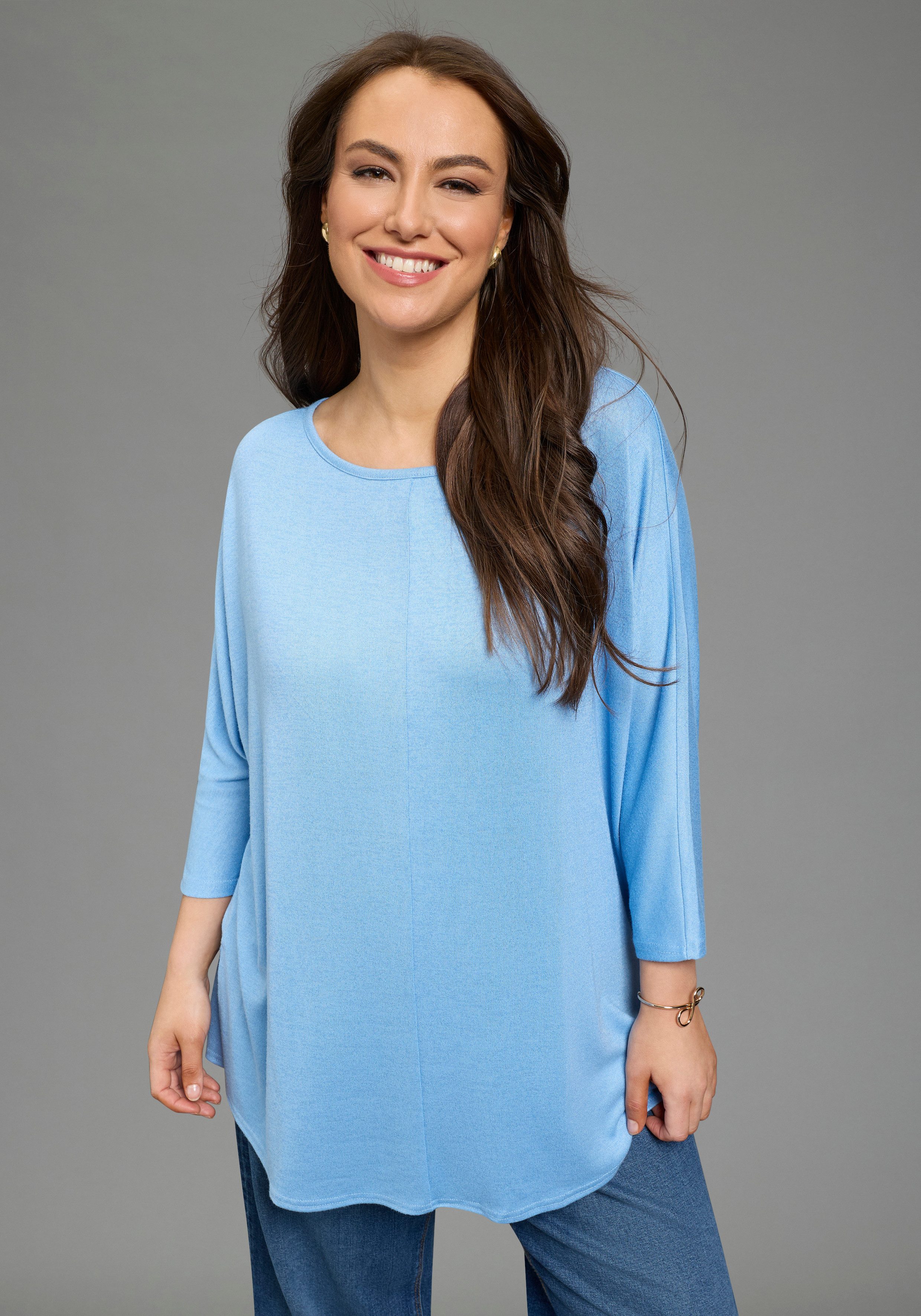 Laura Scott CURVE 3/4 Arm-Pullover mit figurschmeichelnder Passform und 3/4 Ärmeln. € 49,99, (€ 49,99 pro 1 Stk).