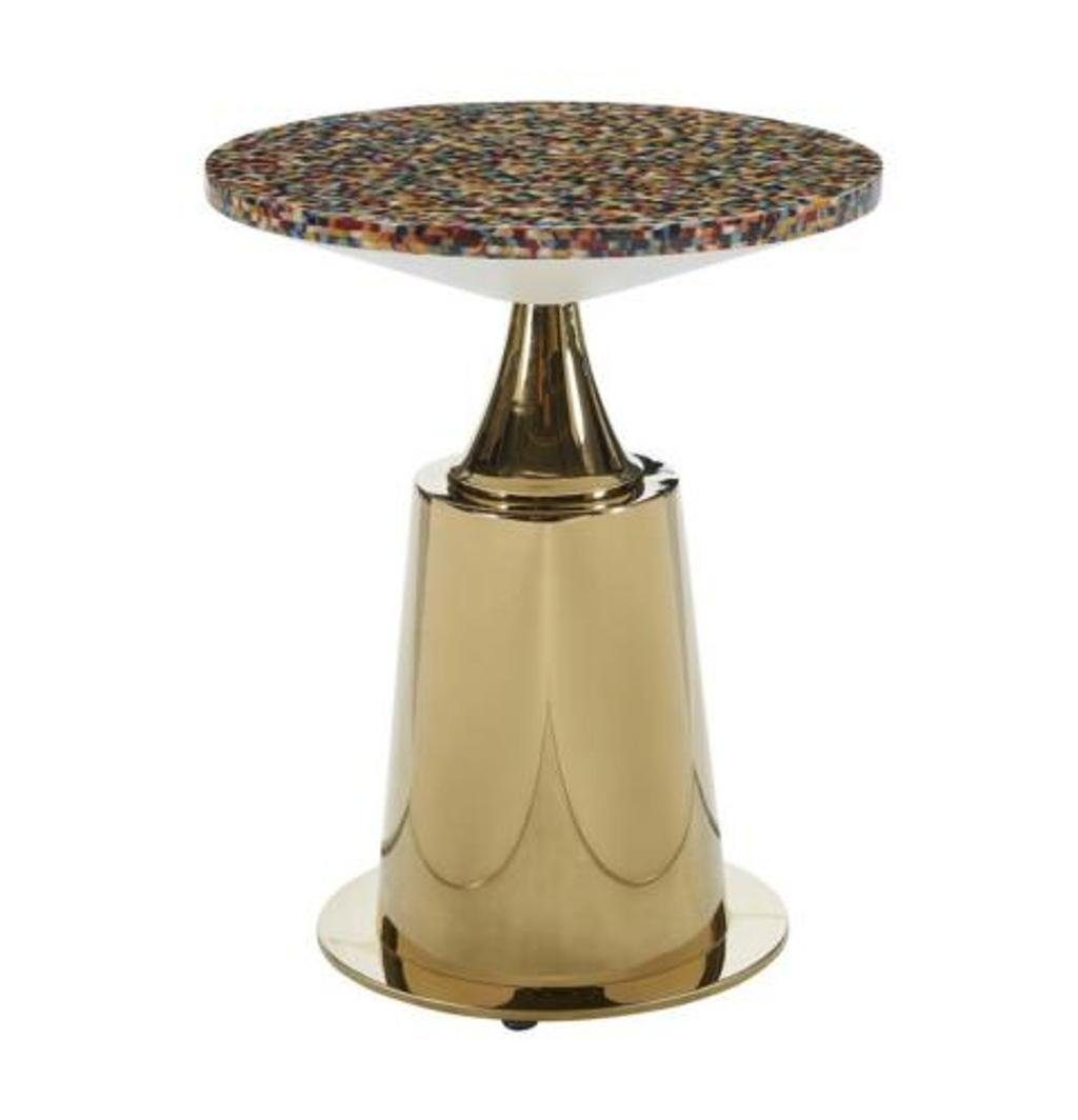 JVmoebel Couchtisch Beistelltisch Wohnzimmer Tisch Gold Luxus Modern Holz Design Tische
