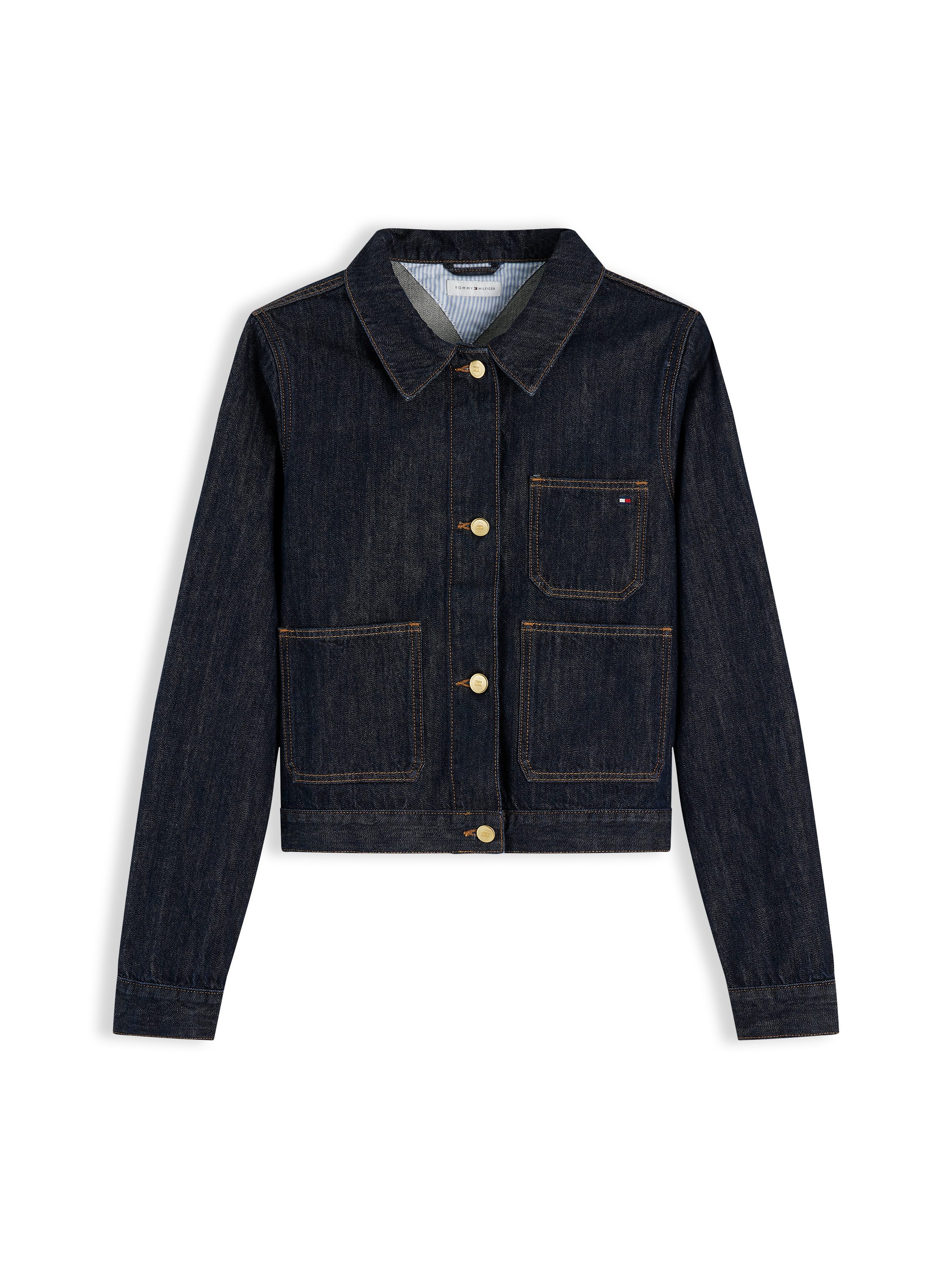 Tommy Hilfiger Jeansjacke LADY JACKET RINSE mit praktischen Taschen, aus Baumwolle – Bild 5 von 5