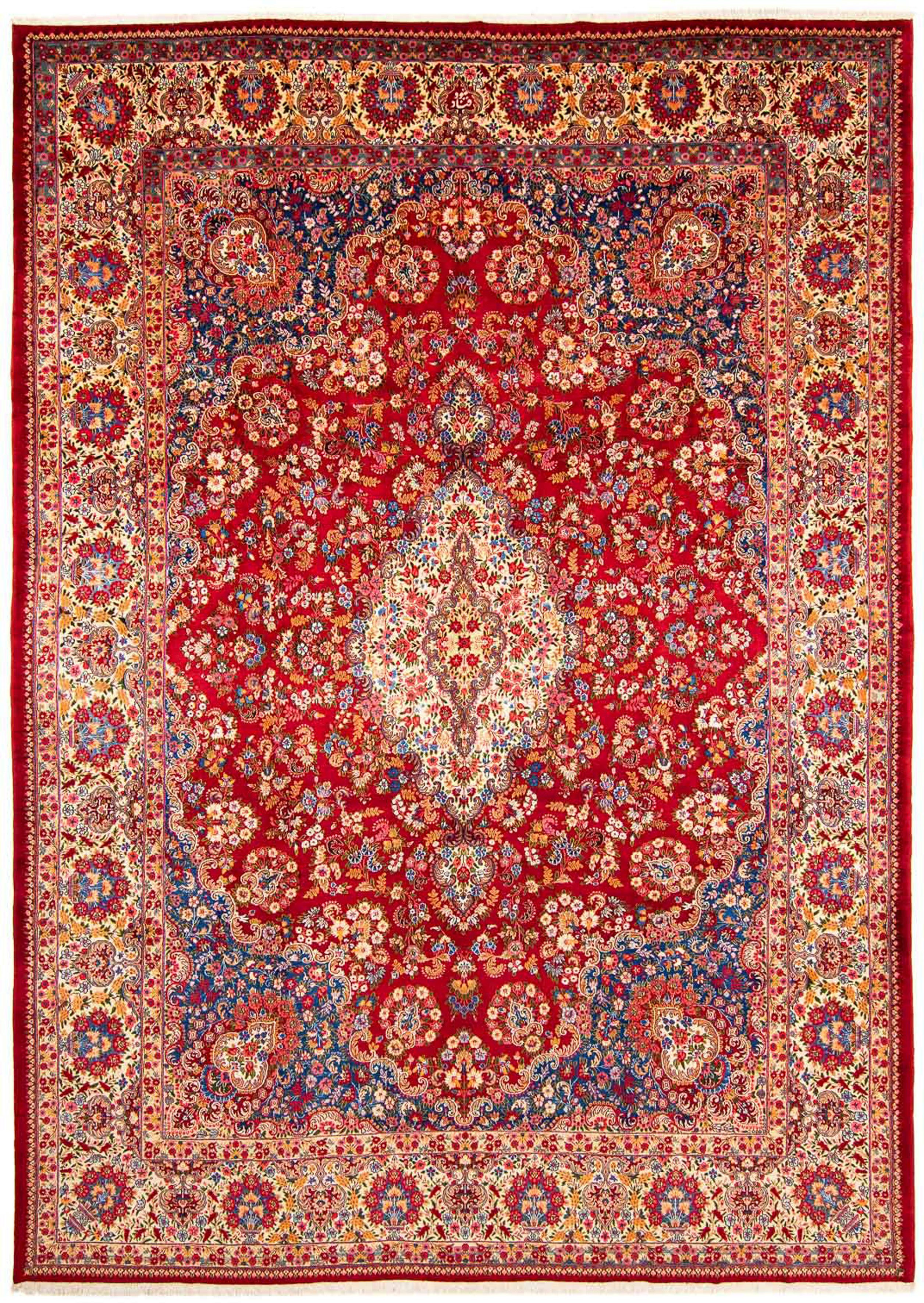 Orientteppich Perser rot, Wohnzimmer, - - Zertifikat Handgeknüpft, Höhe: - rechteckig, mm, x 412 Classic cm 300 10 mit Einzelstück morgenland