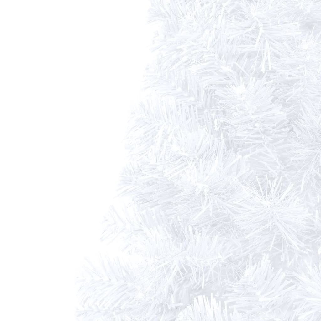 furnicato Künstlicher Weihnachtsbaum Künstlicher Halb-Weihnachtsbaum Ständer PVC 210 cm mit Weiß