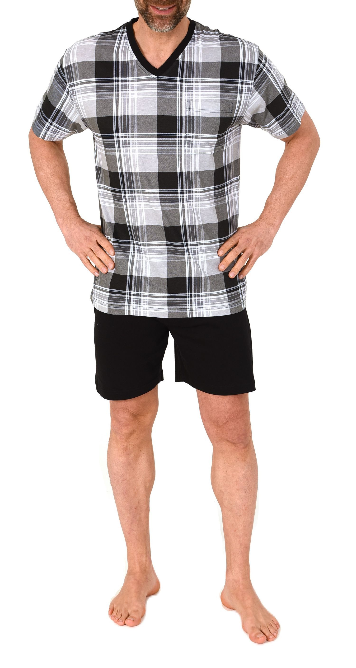 Pyjama Normann Herren kurzarm Schlafanzug Shorty Pyjama - auch in Übergrößen