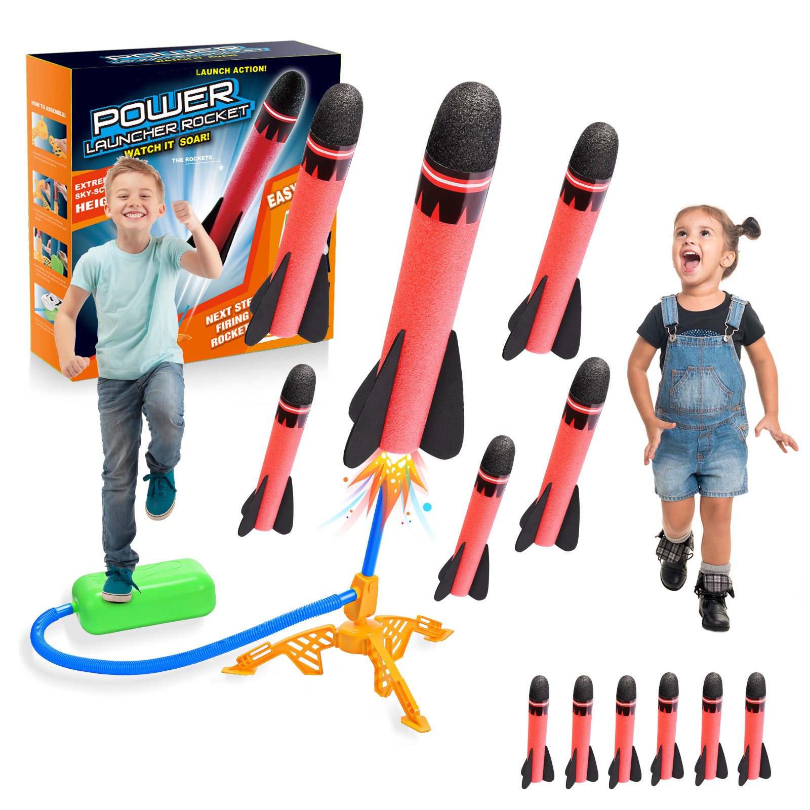 Frentree Spielzeug-Flugrakete Raketen-Outdoor-Spielzeug, Raketenwerfer-Außenspielzeug, Hinterhofspiel