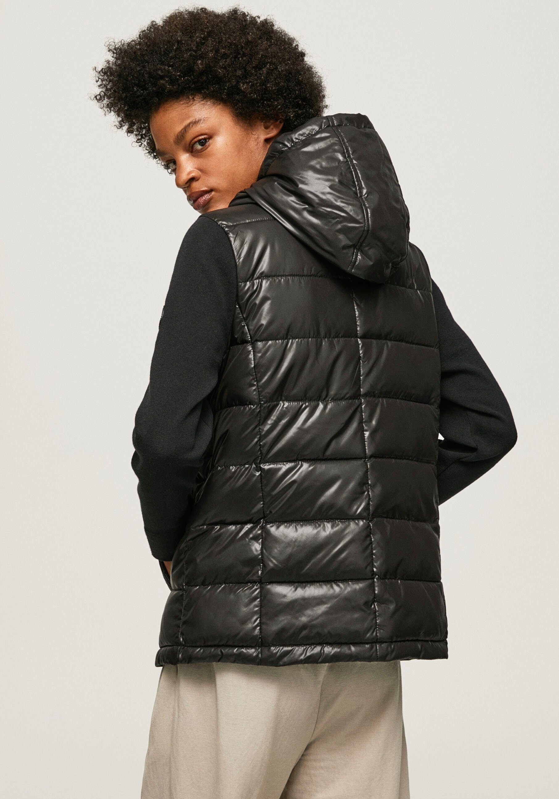 Pepe Jeans Steppjacke Materialmix im