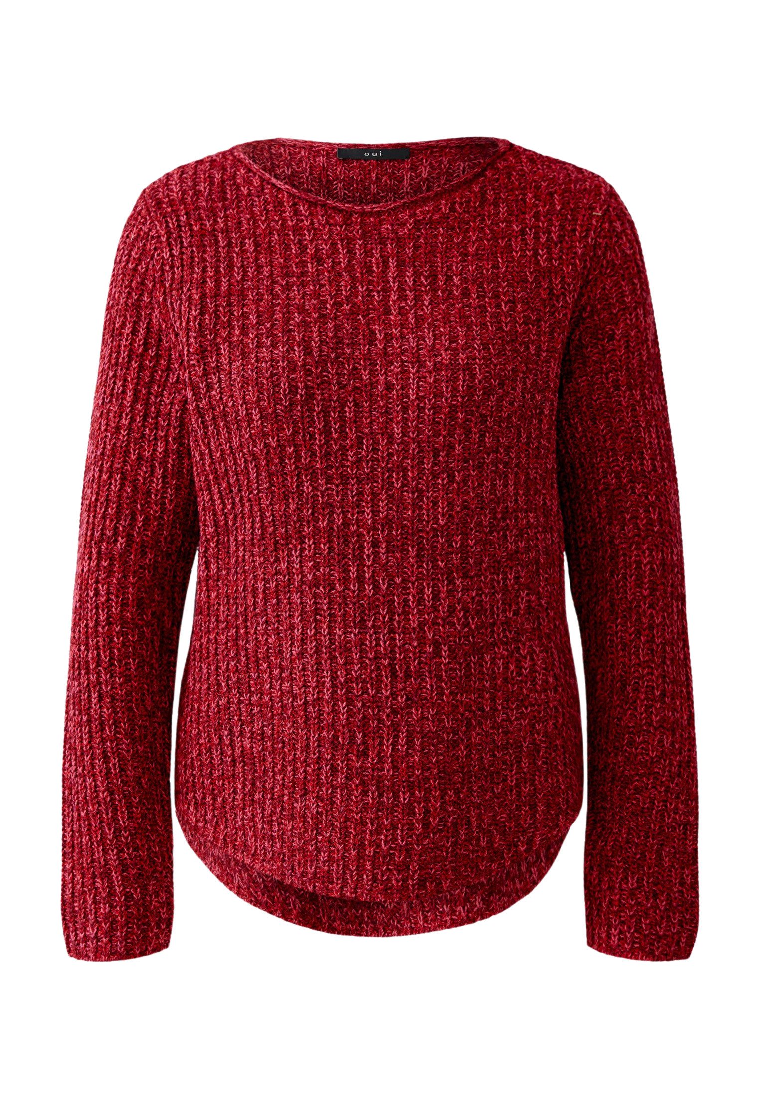 Oui Rundhalspullover NAOLIN Pullover Baumwollmischung günstig online kaufen