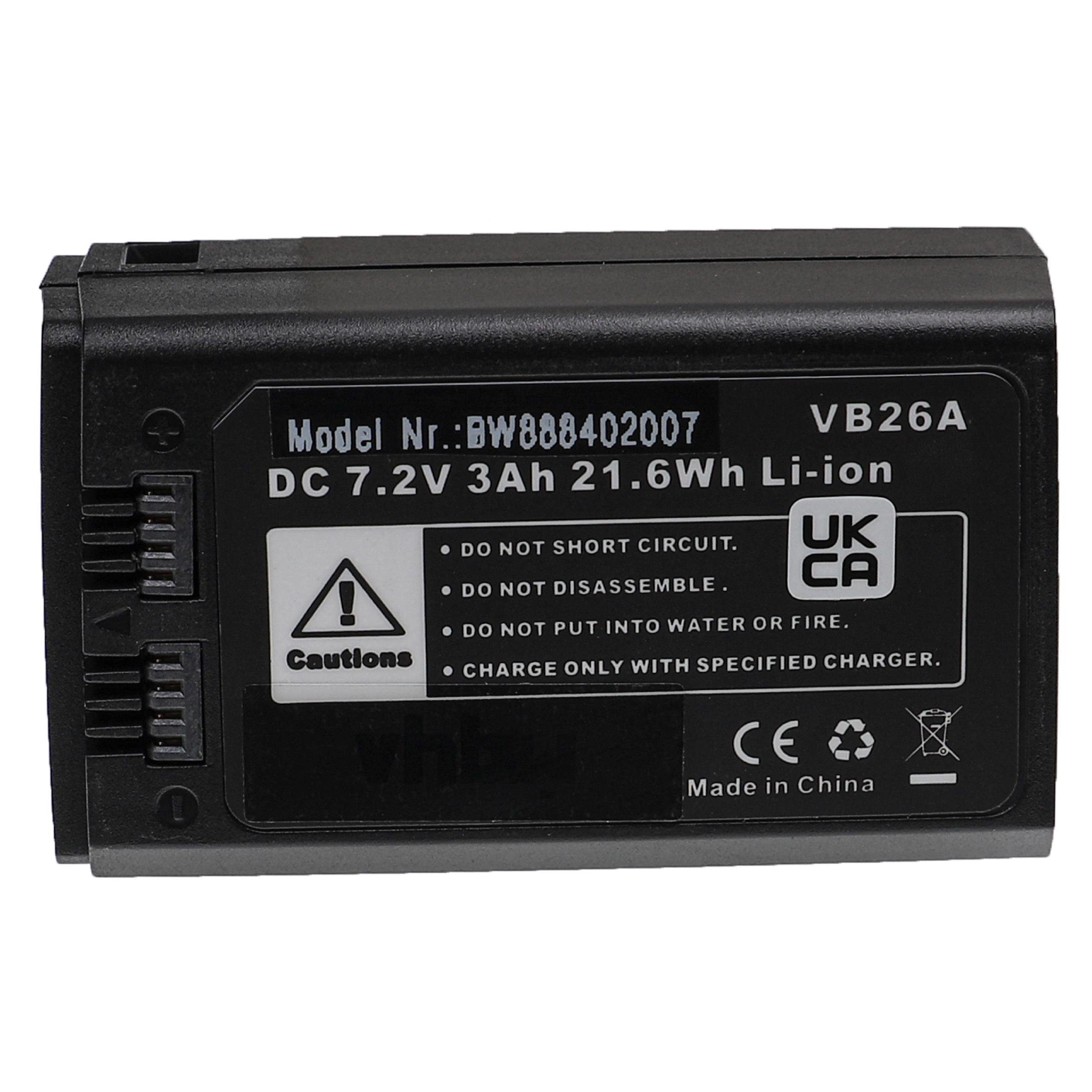 vhbw Akku passend für Godox V1-F, V1-C, V1, V850III, V1-S, V1-O, V1-N Akku Akku Li-Ion 3000 mAh (7,2 V, 1 St), Leistungsfähiger Austausch-Akku für Aufsteckblitz, Kamerablitz