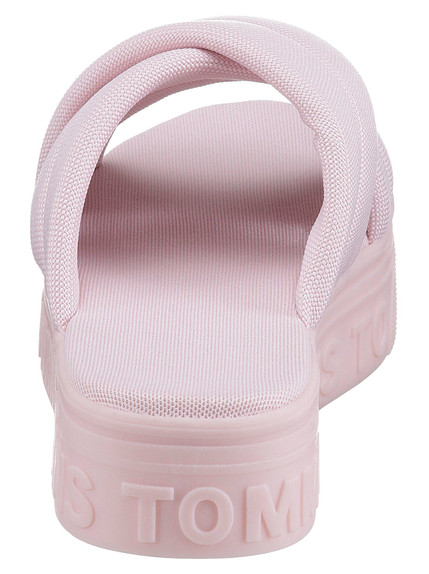 Tommy Jeans TOMMY SANDAL rose wattierter FLTFRM Kreuzbandage JEANS mit Pantolette