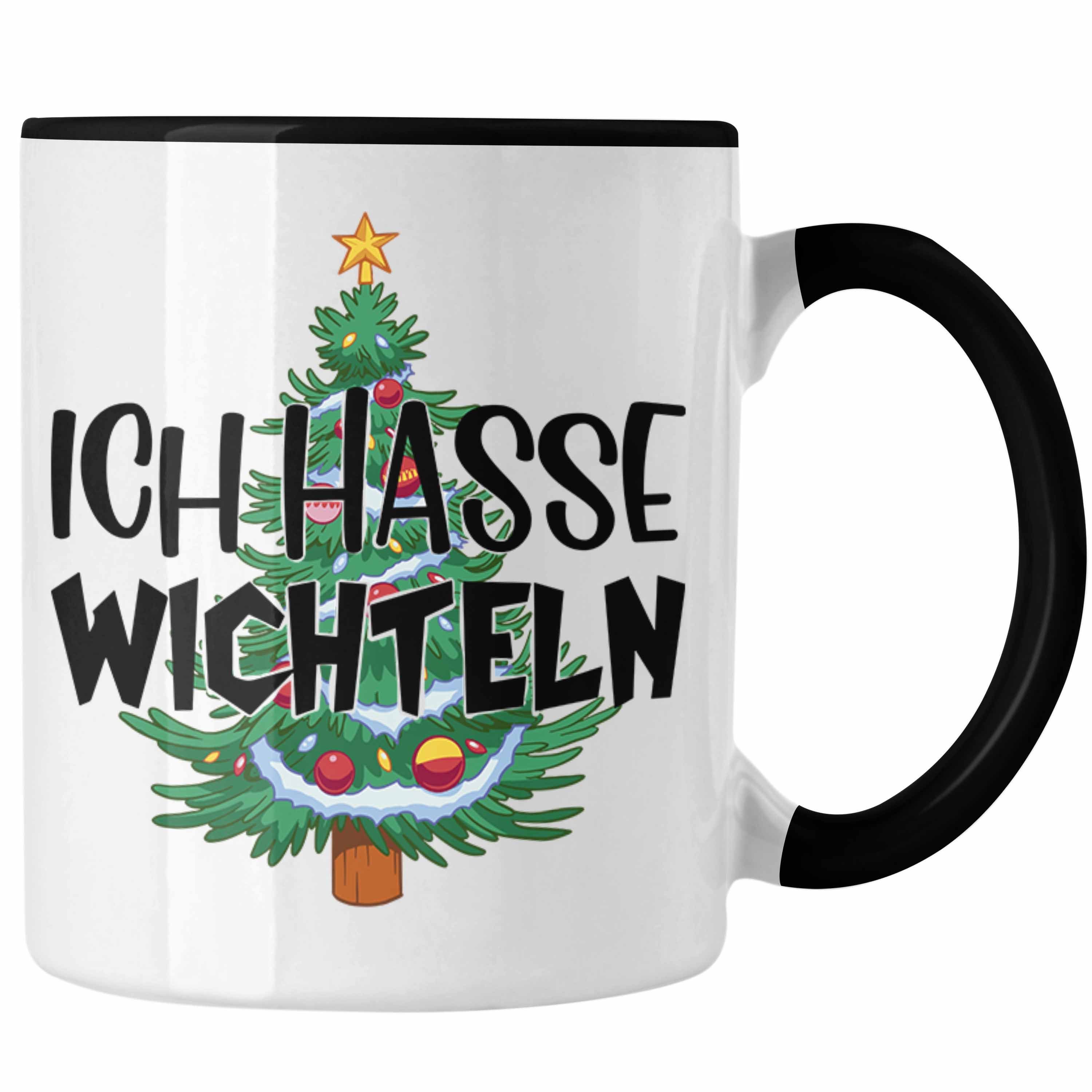 Trendation Tasse Schrott-Wichtelgeschenk für Frauen Kollegen Geschenk Wichteln Weihnach Schwarz
