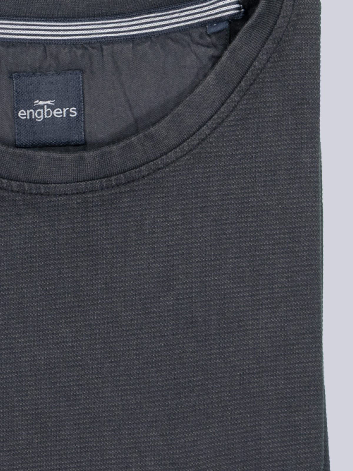 Engbers T-Shirt Herren Rundhals T-Shirt mit Brusttasche, Schwarz