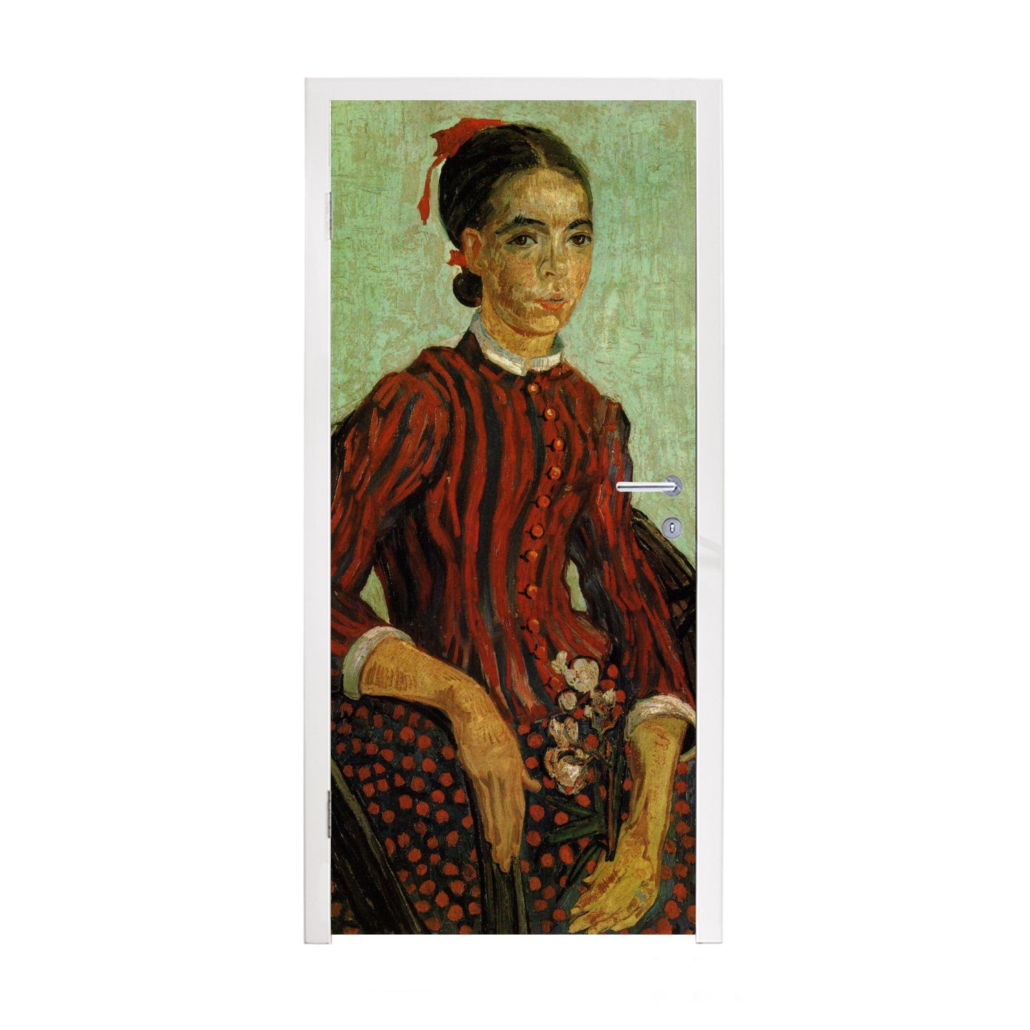 Mousmé Türaufkleber, MuchoWow van La bedruckt, für (1 Vincent St), Gogh, cm Fototapete Tür, - Türtapete Matt, 75x205