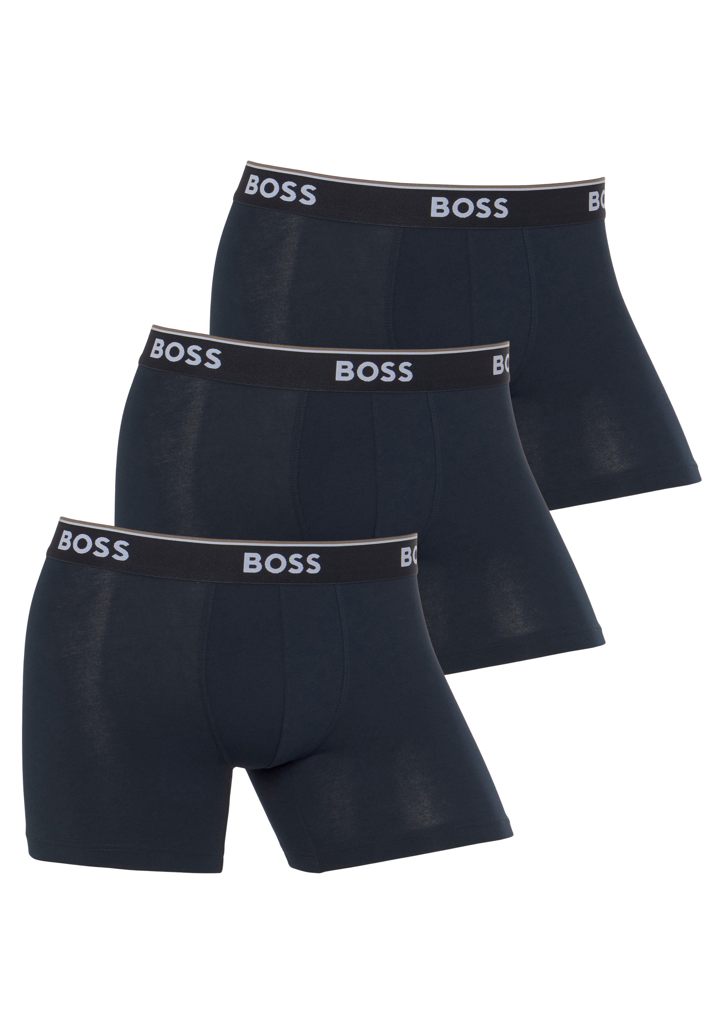 BOSS Boxer BoxerBr 3P Power (Packung, 3-St., 3er Pack) mit BOSS Logo-Elastikbund