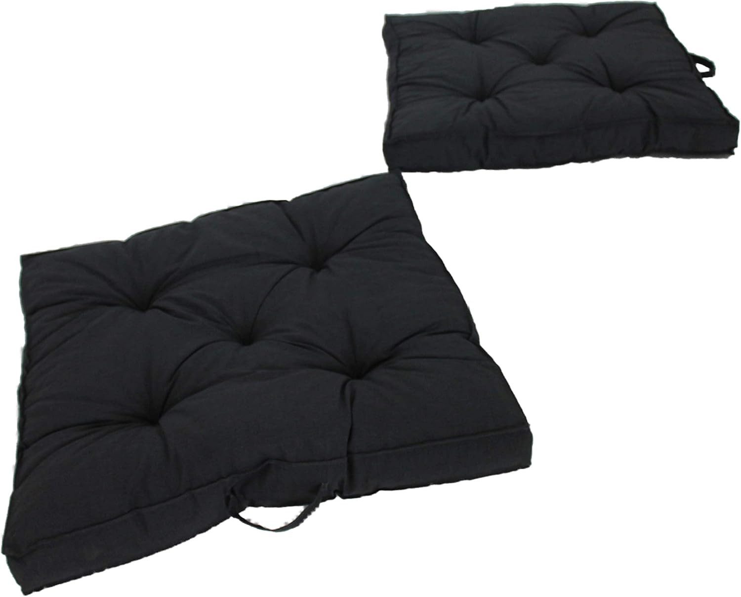 Home Feeling Sitzkissen Boxkissen Loungekissen, 2er-Set, Dunkelgrau Auflagen, für den Outdoorbereich