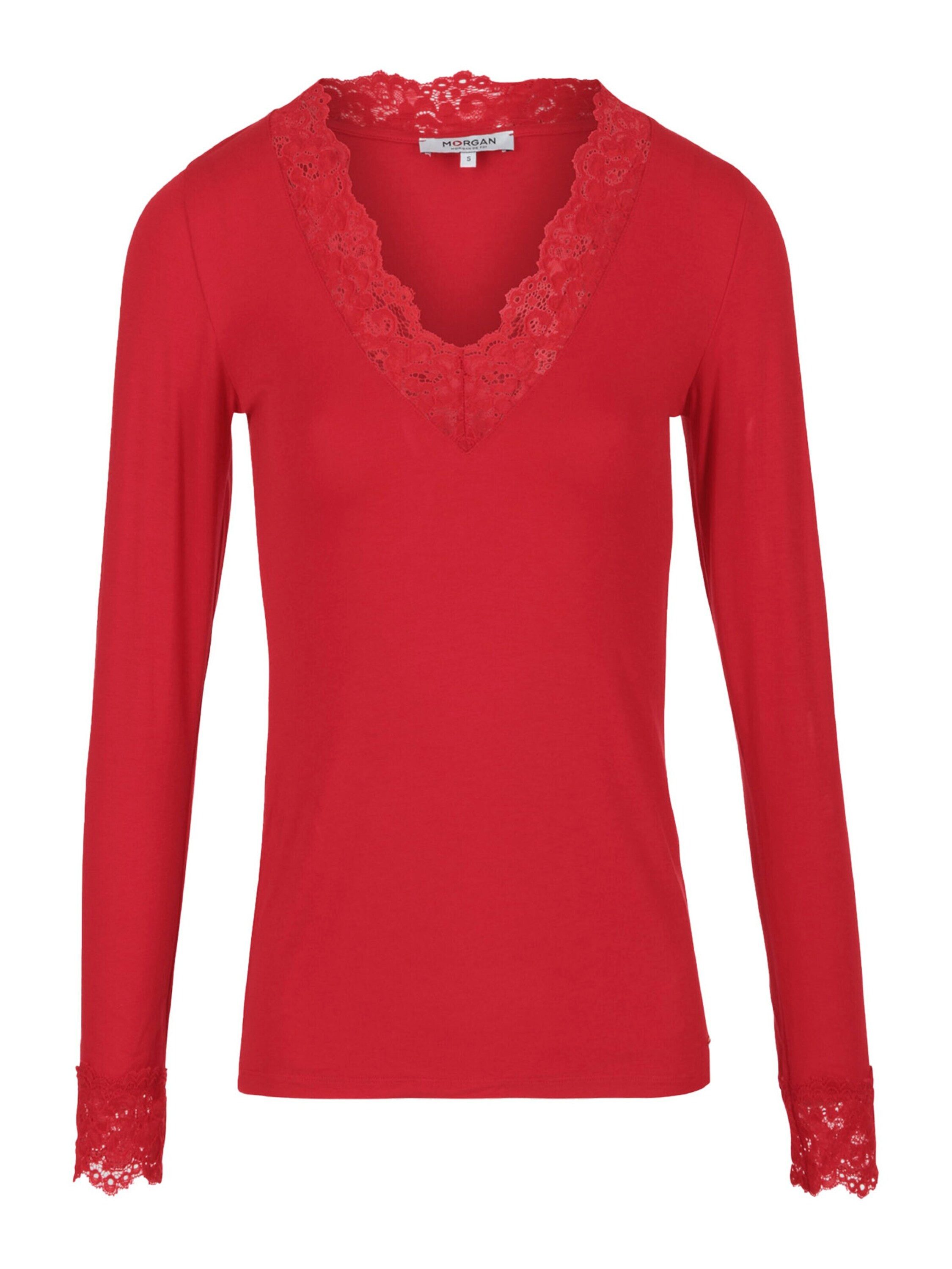 MORGAN Langarmshirt TRACY (1-tlg) Spitze