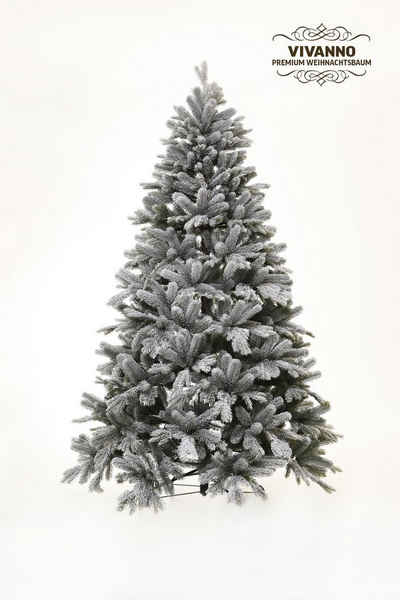 VIVANNO Künstlicher Weihnachtsbaum Künstlicher Weihnachtsbaum Premium Nordmanntanne mit Schnee 210 cm, Nordmanntanne