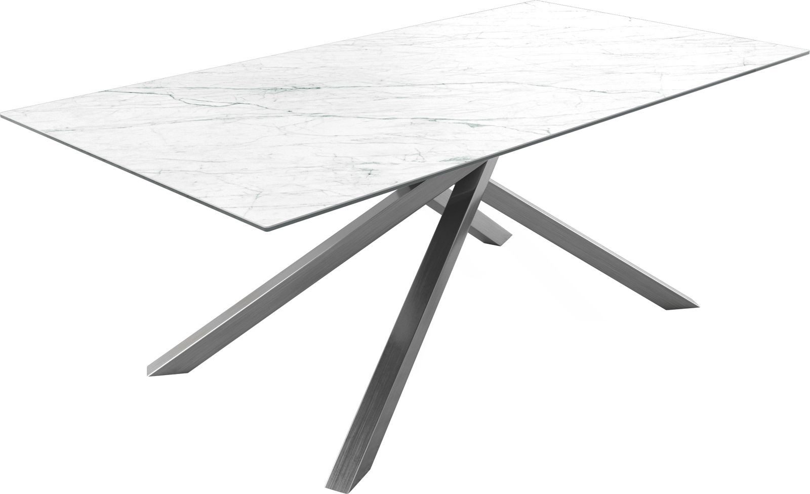 DELIFE Esstisch Edge, Keramik Laminam®Statuarietto Weiß günstig online kaufen